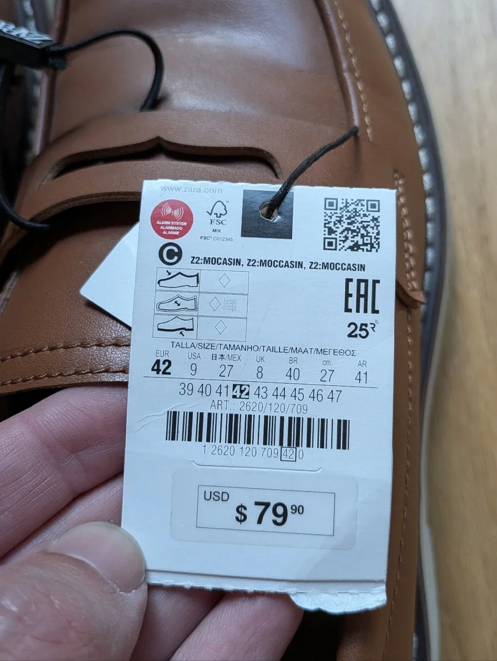 Zara Leather Penny Loafers